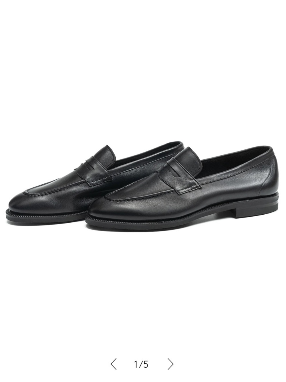 Meermin Men’s 514511 Black Softcalf E Leather Loafers Size UK 8 US 8.5-9